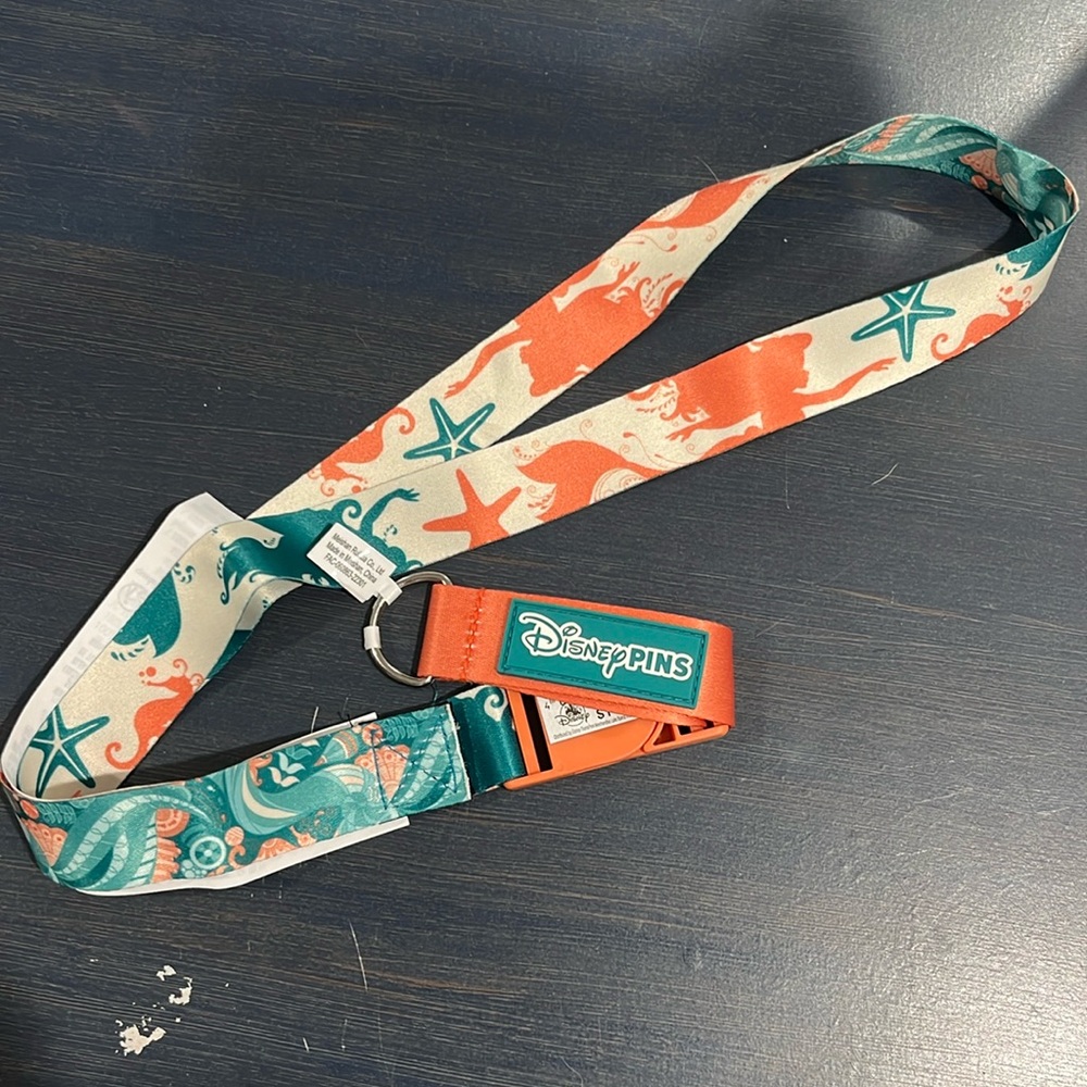 Disney Parks Pins Little Mermaid ARIEL Pin Trading Reversible Lanyard NEW